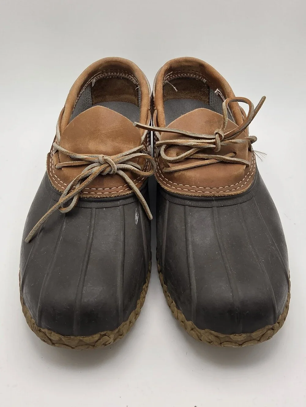 LL Bean Boots Rubber Moc Mens 13 Waterproof Rain Snow Rawhide Laces Muck Farm